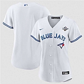 Women's Toronto Blue Jays Blank White 2025 World Series Home Cool Base Stitched Jersey Dzhi,baseball caps,new era cap wholesale,wholesale hats