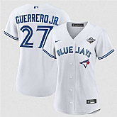 Women's Toronto Blue Jays #27 Vladimir Guerrero Jr. White 2025 World Series Home Cool Base Stitched Jersey Dzhi,baseball caps,new era cap wholesale,wholesale hats