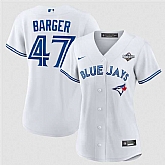 Women's Toronto Blue Jays #47 Addison Barger White 2025 World Series Home Cool Base Stitched Jersey Dzhi,baseball caps,new era cap wholesale,wholesale hats