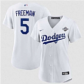 Women's Los Angeles Dodgers #5 Freddie Freeman White 2025 World Series Home Cool Base Stitched Jersey Dzhi,baseball caps,new era cap wholesale,wholesale hats