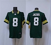 Men's Green Bay Packers #8 Josh Jacobs Green Vapor 2025 F.U.S.E. Limited Stitched Jersey,baseball caps,new era cap wholesale,wholesale hats