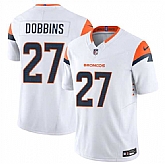 Men's Denver Broncos #27 J.K. Dobbins White 2025 F.U.S.E. Vapor Limited Stitched Jersey Dzhi,baseball caps,new era cap wholesale,wholesale hats
