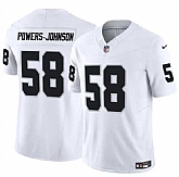 Men's Las Vegas Raiders #58 Jackson Powers-Johnson White 2025 F.U.S.E. Vapor Untouchable Limited Stitched Jersey Dzhi,baseball caps,new era cap wholesale,wholesale hats
