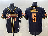 Men's Washington Commanders #5 Jayden Daniels Black Limited Stitched Baseball Jersey,baseball caps,new era cap wholesale,wholesale hats
