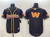 Men's Washington Commanders Team Big Logo Black Limited Stitched Baseball Jersey,baseball caps,new era cap wholesale,wholesale hats