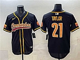 Men's Washington Commanders #21 Sean Taylor Black Limited Stitched Baseball Jersey,baseball caps,new era cap wholesale,wholesale hats