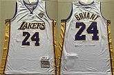 Men's Los Angeles Lakers #24 Kobe Bryant White 2009-10 Stitched Throwback Jersey,baseball caps,new era cap wholesale,wholesale hats