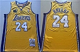 Men's Los Angeles Lakers #24 Kobe Bryant Yellow 2009-10 Stitched Throwback Jersey,baseball caps,new era cap wholesale,wholesale hats