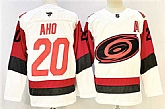 Men's Carolina Hurricanes #20 Sebastian Aho White 2024-25 With A Patch Home Stitched Jersey,baseball caps,new era cap wholesale,wholesale hats