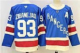 Men's New York Rangers #93 Mika Zibanejad Blue With A Patch Stitched Jersey,baseball caps,new era cap wholesale,wholesale hats