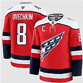 Men's Washington Capitals #8 Alexander Ovechkin Red 2025-26 C Patch Alternate Stitched Jersey Dzhi,baseball caps,new era cap wholesale,wholesale hats