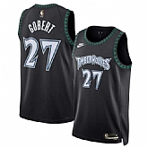 Men's Minnesota Timberwolves #27 Rudy Gobert Black 2025 Classic Edition Stitched Jersey Dzhi,baseball caps,new era cap wholesale,wholesale hats