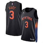 Men's New Yok Knicks #3 Josh Hart Black 2025 Statement Edition Stitched Jersey Dzhi,baseball caps,new era cap wholesale,wholesale hats