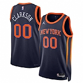 Men's New Yok Knicks #00 Jordan Clarkson Black 2025 Statement Edition Stitched Jersey Dzhi,baseball caps,new era cap wholesale,wholesale hats