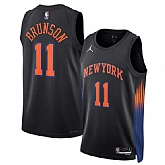 Men's New Yok Knicks #11 Jalen Brunson Jalen Brunson Black 2025 Statement Edition Stitched Jersey Dzhi,baseball caps,new era cap wholesale,wholesale hats