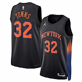 Men's New Yok Knicks #32 Karl-Anthony Towns Black 2025 Statement Edition Stitched Jersey Dzhi,baseball caps,new era cap wholesale,wholesale hats