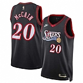 Men's Philadelphia 76ers #20 Jared McCain Jared McCain Black 2025 Classic Edition Stitched Jersey Dzhi,baseball caps,new era cap wholesale,wholesale hats