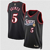 Men's Philadelphia 76ers #5 Quentin Grimes Black 2025 Classic Edition Stitched Jersey Dzhi,baseball caps,new era cap wholesale,wholesale hats