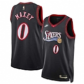 Men's Philadelphia 76ers #0 Tyrese Maxey Black 2025 Classic Edition Stitched Jersey Dzhi,baseball caps,new era cap wholesale,wholesale hats