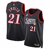 Men's Philadelphia 76ers #21 Joel Embiid Black 2025 Classic Edition Stitched Jersey Dzhi,baseball caps,new era cap wholesale,wholesale hats