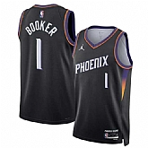 Men's Phoenix Suns #1 Devin Booker Black 2025 Statement Edition Stitched Jersey Dzhi,baseball caps,new era cap wholesale,wholesale hats