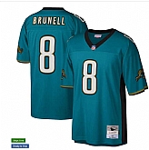Men's Jacksonville Jaguars #8 Mark Brunell 1997 Mitchell & Ness Teal NFL Throwback Jersey,baseball caps,new era cap wholesale,wholesale hats