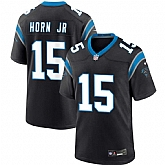 Men & Women & Youth Carolina Panthers #15 Jimmy Horn Jr Black 2025 Vapor Limited Stitched Jersey,baseball caps,new era cap wholesale,wholesale hats