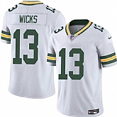 Men & Women & Youth Green Bay Packers #13 Dontayvion Wicks White 2025 Vapor Untouchable Limited Stitched Jersey,baseball caps,new era cap wholesale,wholesale hats