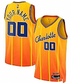 Men's Charlotte Hornets Active Player Custom Gold 2025-26 City Edition Swingman Stitched Jersey,baseball caps,new era cap wholesale,wholesale hats