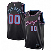 Men's Chicago Bulls Active Player Custom Black 2025-26 City Edition Swingman Stitched Basketball Jersey,baseball caps,new era cap wholesale,wholesale hats