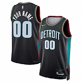 Men's Detroit Pistons Active Player Custom Black 2025-26 City Edition Stitched Basketball Jersey,baseball caps,new era cap wholesale,wholesale hats