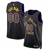 Men's Los Angeles Lakers Active Player Custom Black 2025-26 City Edition Stitched Basketball Jersey,baseball caps,new era cap wholesale,wholesale hats