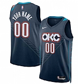 Men's Oklahoma City Thunder Active Player Custom Navy 2025-26 City Edition Swingman Stitched Basketball Jersey,baseball caps,new era cap wholesale,wholesale hats