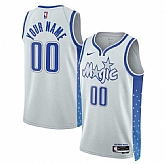 Men's Orlando Magic Active Player Custom Silver 2025-26 City Edition Stitched Basketball Jersey,baseball caps,new era cap wholesale,wholesale hats