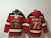 Men's Florida Panthers #72 Sergei Bobrovsky Red Lace-Up Pullover Hoodie,baseball caps,new era cap wholesale,wholesale hats