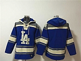 Men's Los Angeles Dodgers Blank Blue Ageless Must-Have Lace-Up Pullover Hoodie,baseball caps,new era cap wholesale,wholesale hats