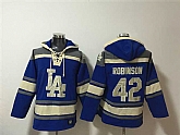 Men's Los Angeles Dodgers #42 Jackie Robinson Blue Ageless Must-Have Lace-Up Pullover Hoodie,baseball caps,new era cap wholesale,wholesale hats