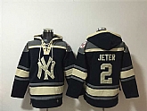 Men's New York Yankees #2 Derek Jeter Navy Ageless Must-Have Lace-Up Pullover Hoodie,baseball caps,new era cap wholesale,wholesale hats