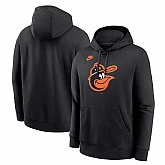 Men's Baltimore Orioles Black Cooperstown Collection Logo Club Pullover Hoodie,baseball caps,new era cap wholesale,wholesale hats
