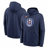 Men's Detroit Tigers Navy Cooperstown Collection Logo Club Pullover Hoodie,baseball caps,new era cap wholesale,wholesale hats