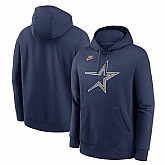 Men's Houston Astros Navy Cooperstown Collection Logo Club Pullover Hoodie,baseball caps,new era cap wholesale,wholesale hats