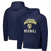 Men's Milwaukee Brewers Navy Dunbrooke Champion Pullover Hoodie,baseball caps,new era cap wholesale,wholesale hats