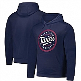 Men's Minnesota Twins Navy Cooperstown Collection Logo Club Pullover Hoodie,baseball caps,new era cap wholesale,wholesale hats