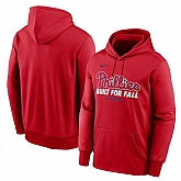 Men's Philadelphia Phillies Red 2025 Postseason Collection Therma Fleece Hoodie,baseball caps,new era cap wholesale,wholesale hats
