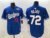 Men's Los Angeles Dodgers #72 Miguel Rojas Royal 2025 World Series Patch Limited Stitched Jersey,baseball caps,new era cap wholesale,wholesale hats