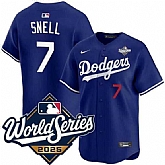 Men's Los Angeles Dodgers #7 Blake Snell Royal 2025 World Series Limited Stitched Jersey,baseball caps,new era cap wholesale,wholesale hats