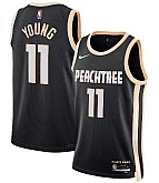 Men's Atlanta Hawks #11 Trae Young Black 2025-26 City Edition Swingman Stitched Jersey Dzhi,baseball caps,new era cap wholesale,wholesale hats