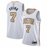 Men's Boston Celtics #7 Jaylen Brown White 2025-26 City Edition Swingman Stitched Jersey Dzhi,baseball caps,new era cap wholesale,wholesale hats