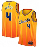 Men's Charlotte Hornets #4 Sion James Gold 2025-26 City Edition Swingman Stitched Jersey Dzhi,baseball caps,new era cap wholesale,wholesale hats