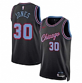 Men's Chicago Bulls #30 Tre Jones Black 2025-26 City Edition Swingman Stitched Jersey Dzhi,baseball caps,new era cap wholesale,wholesale hats
